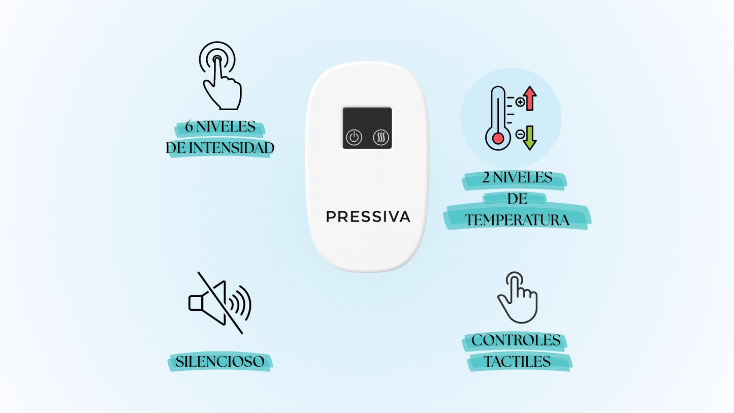 Masajeador de Piernas PRESSIVA | 2 en 1 con Calor y Compresión